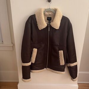 Forever 21 Brown and Cream Bomber Jacket